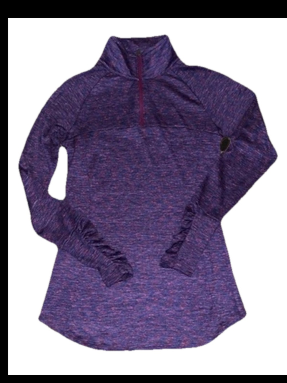 Columbia Multicolor 1/4 Zip Mock Neck Long Sleeve Ruffle Cuffs Active Jacket